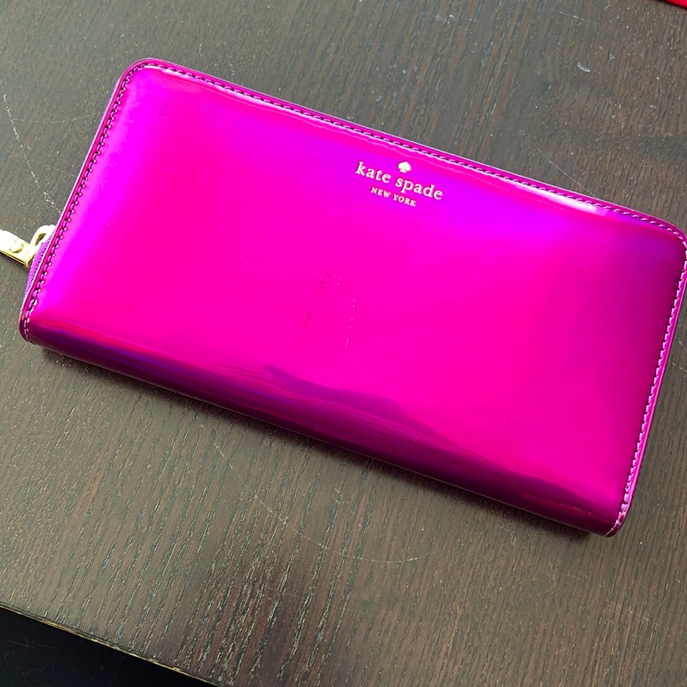 Pink Iridescent Kate spade wallet